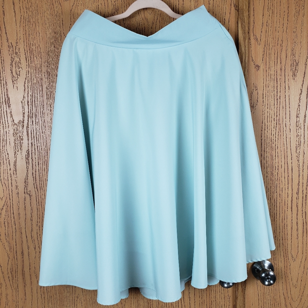 Choies High Waist Trumpet Skirt aqua